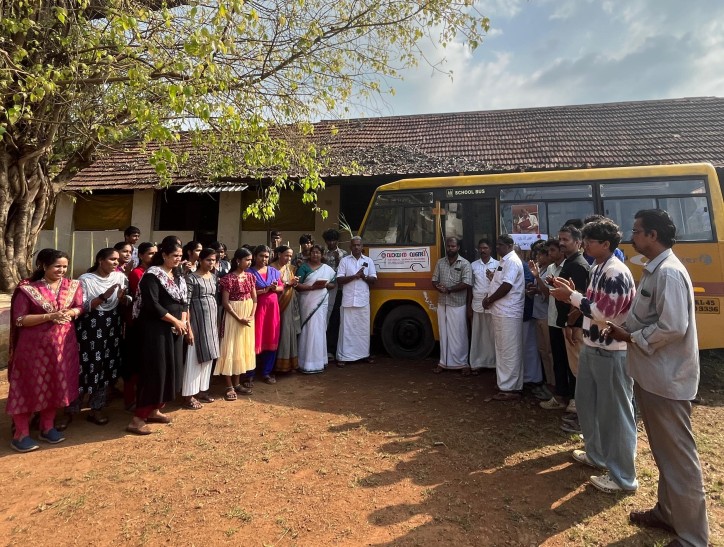 The vehicle gifted by Kalabhavan Mani is now a reading carriage.