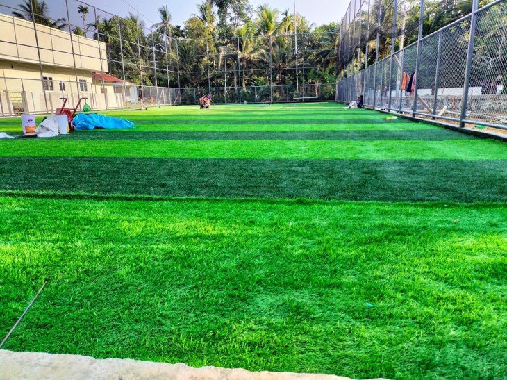 Playground at Udayanapuram;  Turf Court is completed at Akkarapadam School.