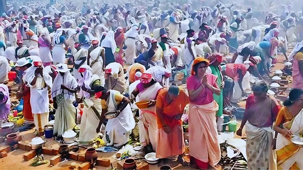 Atukal Pongala dedication at 1.15pm